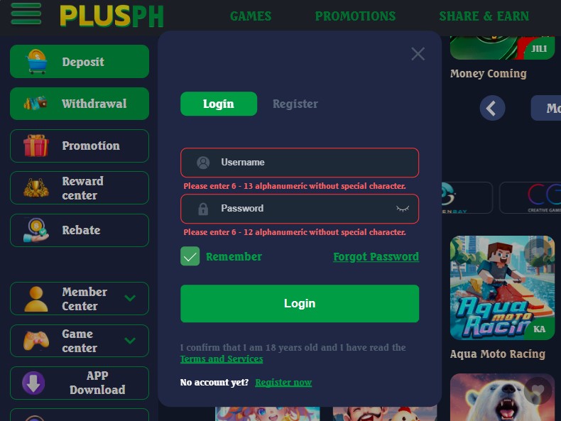 plustop Log in